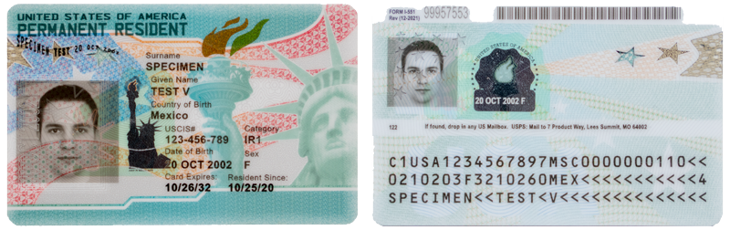 The latest version of the Permanent Resident Card