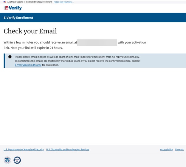 E-Verify Check your Email verbiage.
