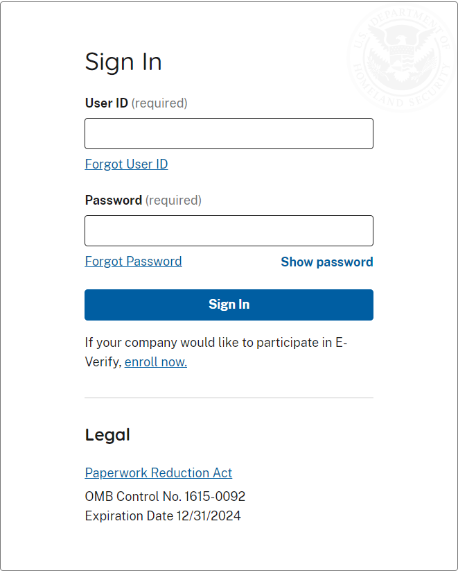 If you forget your user ID, you may retrieve it by using the Forgot your User ID? link and providing your email address and phone number when prompted. However, if you have more than one user ID associated with your email address and phone number, you must contact E-Verify Customer Support at 888-464-4218 for assistance.