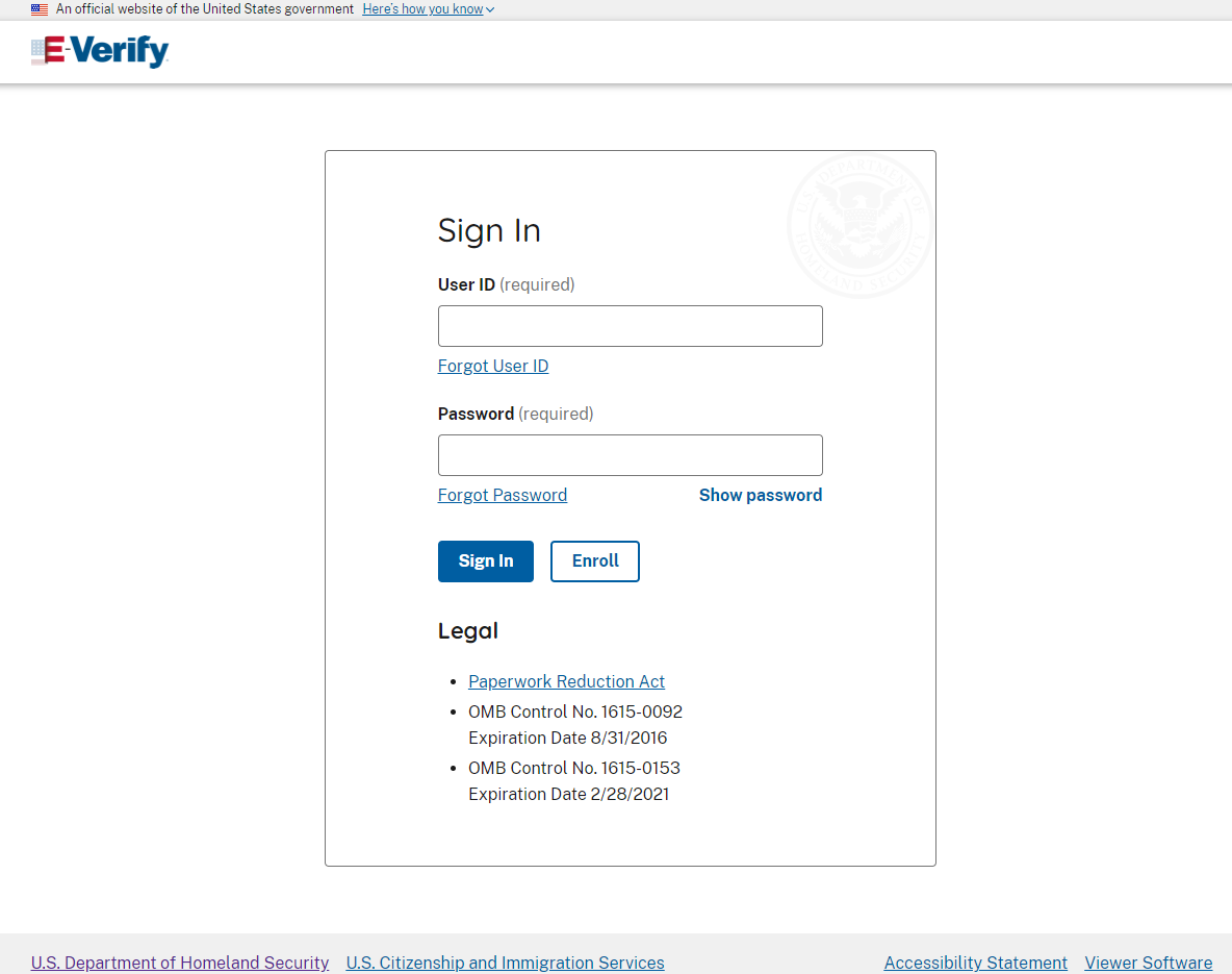 screen capture of the Account Login Page showing the the Forgot your User ID? and the Forgot your password? links