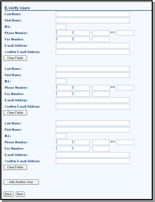 E-verify Enrollment Program Administrators Screenshot