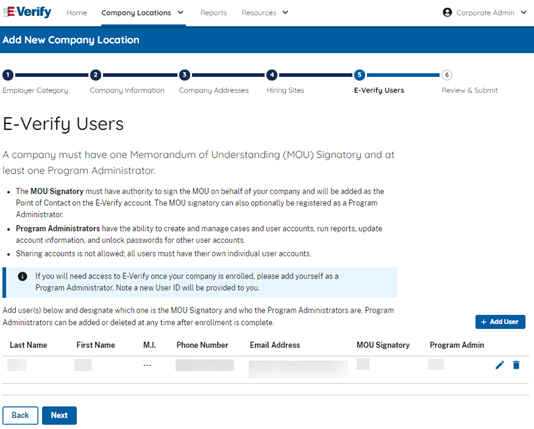 Screen capture of "Import Summary" results page after bulk upload of Hiring Sites Page